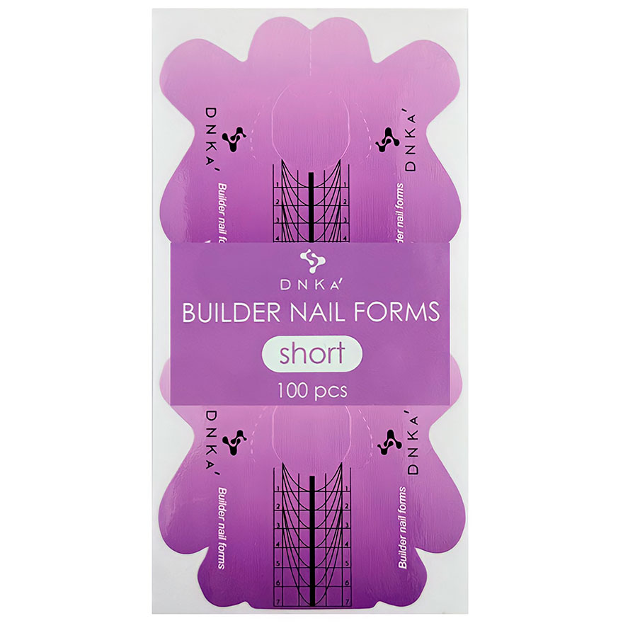 DNKa’ “SHORT” PAPER BUILDER NAIL FORMS, 100 pcs