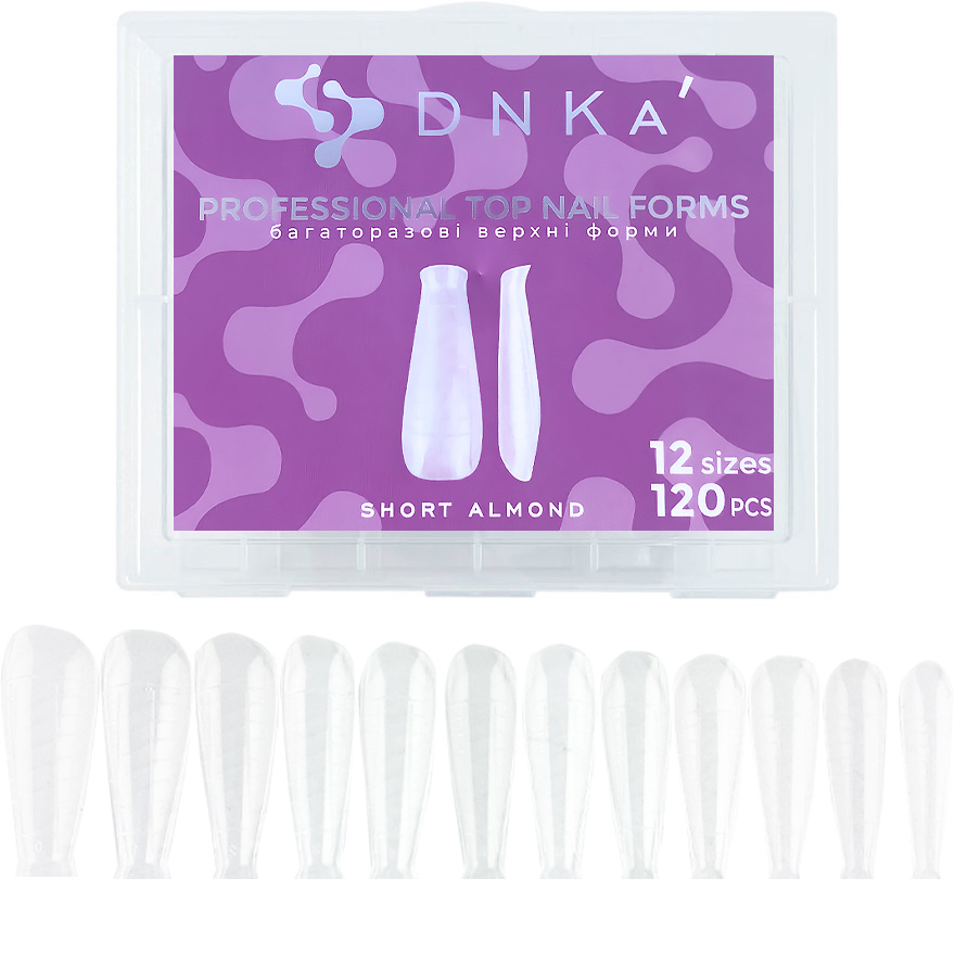 DNKa’ Top Nail Forms Short Almond,120pcs