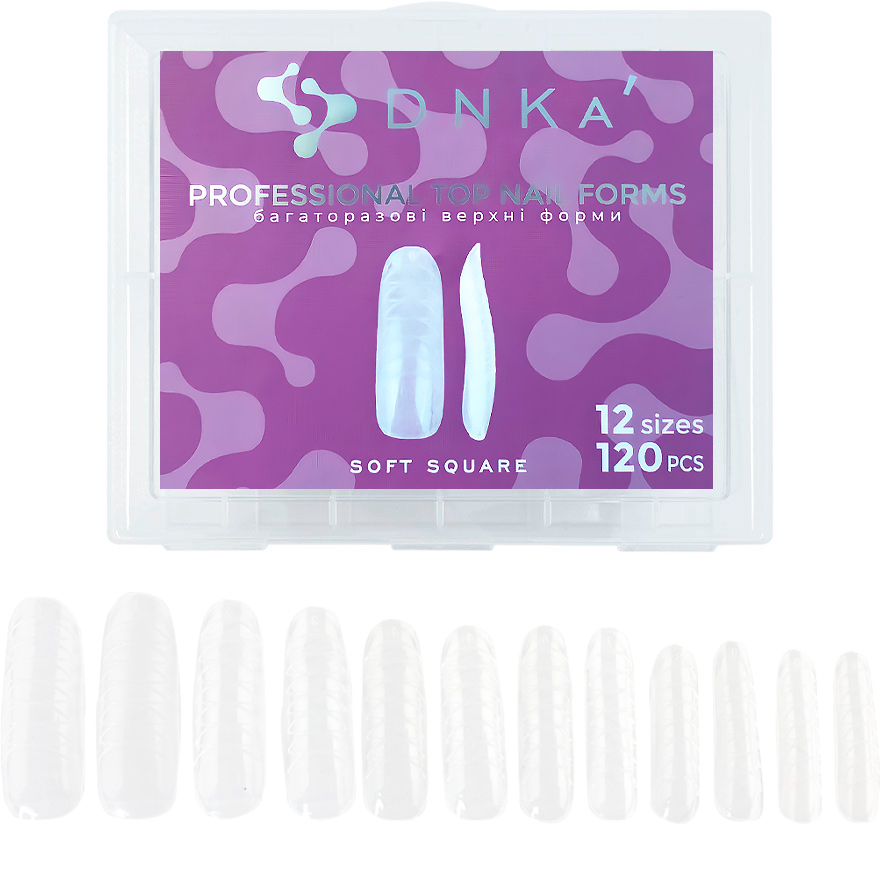 DNKa’ Top Nail Forms Soft Square,120pcs