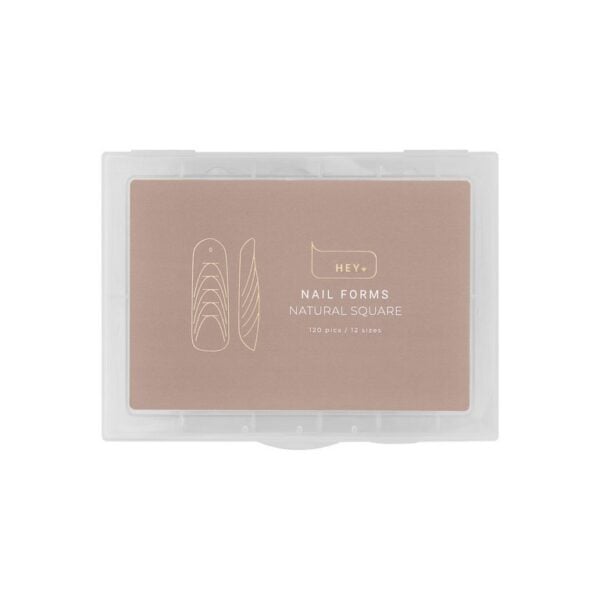 HEY LOVE- Nail Forms Natural Square, 120 pcs
