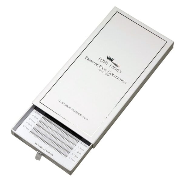 Premade 5D Narrow Lashes – Mix 7–13 mm Big Box (600 lepeza)